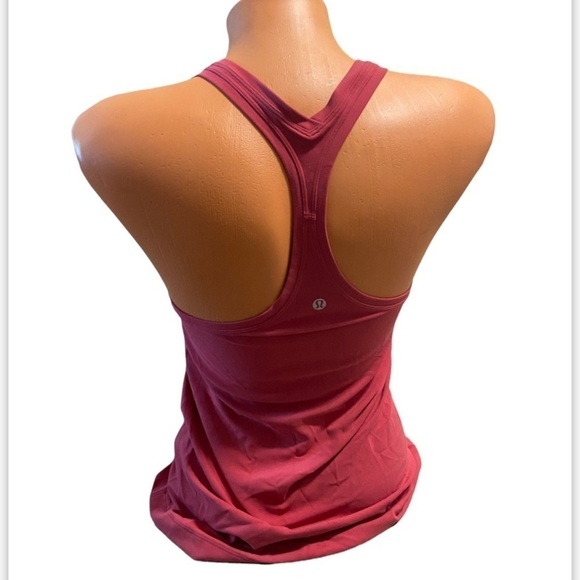 Lululemon Pink T-Back Stretch Racerback Active Yoga Run Workout Top Women's S-M - Picture 2 of 9